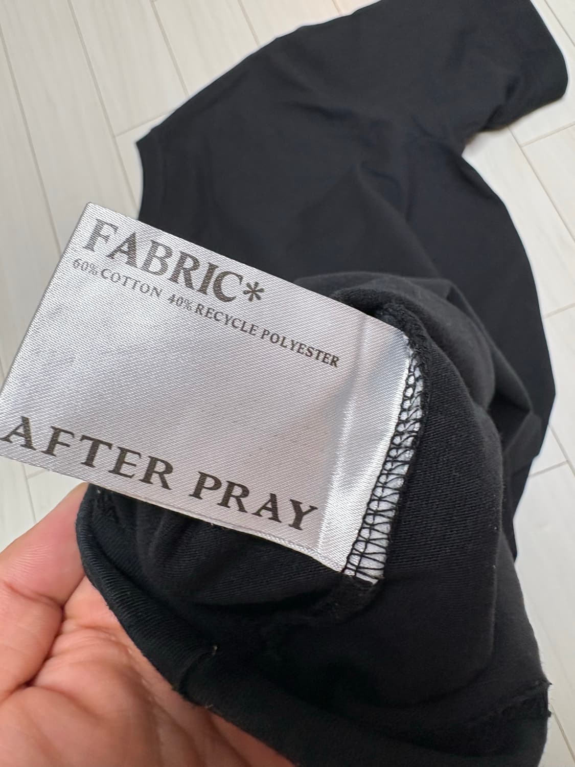 [애프터프레이] 오션 프린티드 티셔츠 블랙 M 상품이미지5