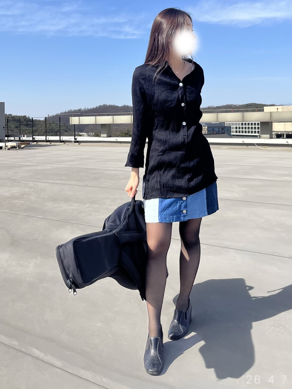 Patchwork Denim Skirt 패치워크 데님 스커트 상품이미지3