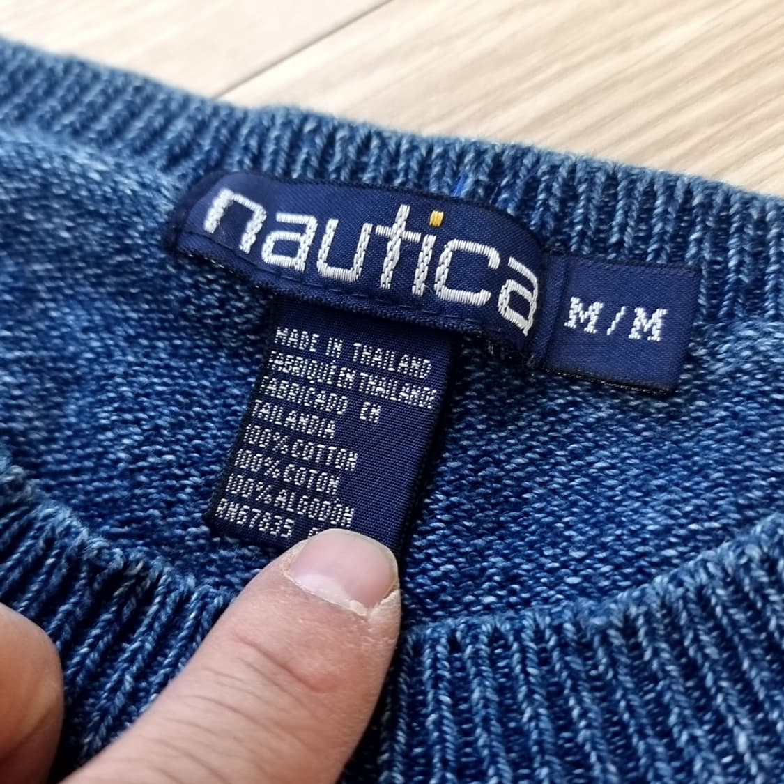 노티카 빈티지 스트라이프 패턴 니트(100~105) 상품이미지3