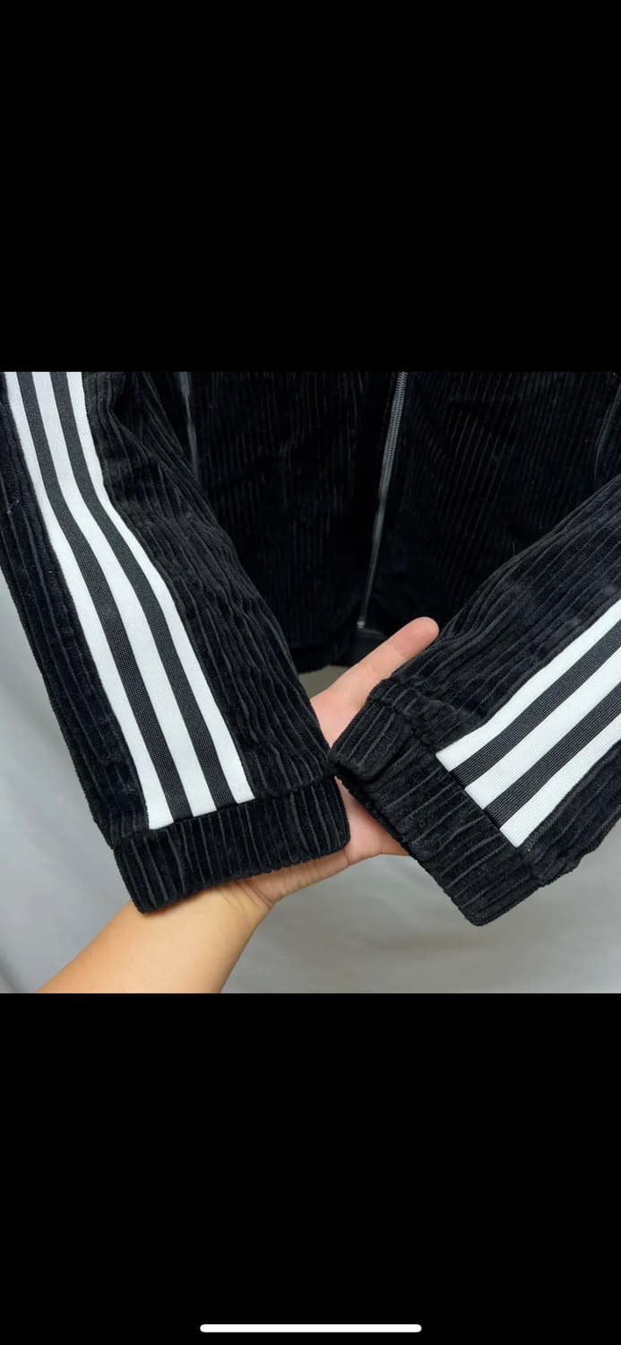 [정품/M] 아디다스 유로파 벨벳 와플 블랙 트랙탑/져지 상품이미지5