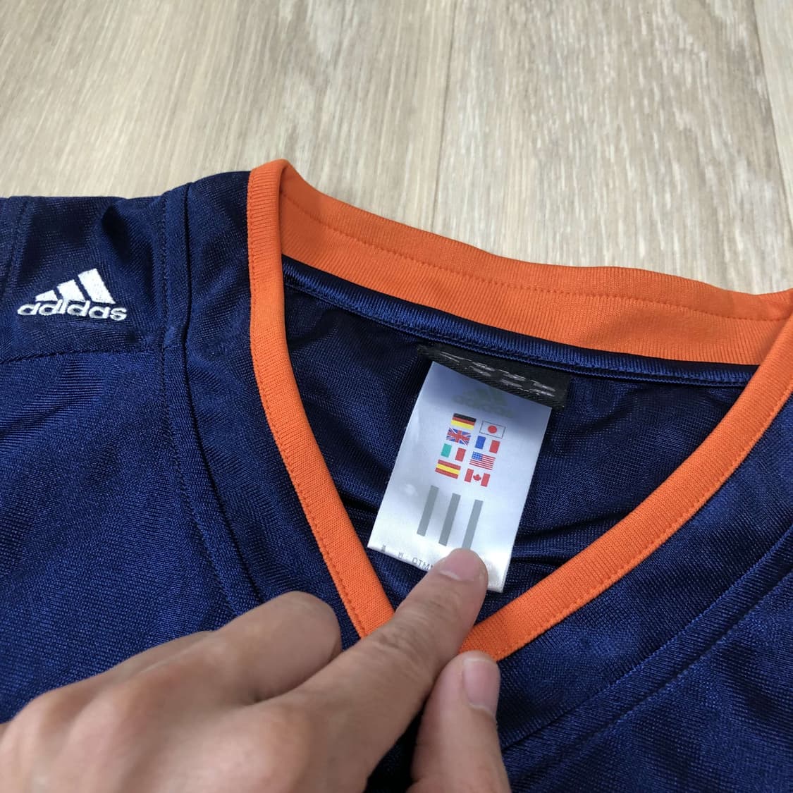 (95) 아디다스 adidas 베스킷볼 게이밍져지 네이비 오렌지 농구져지 상품이미지10