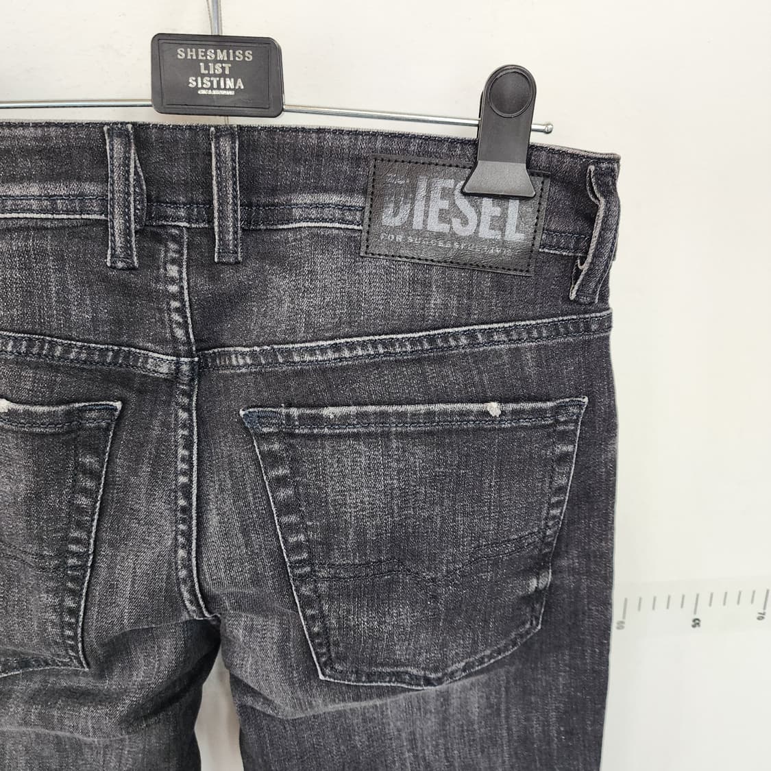 디젤 블랙 워싱 데님 청바지 상품이미지4