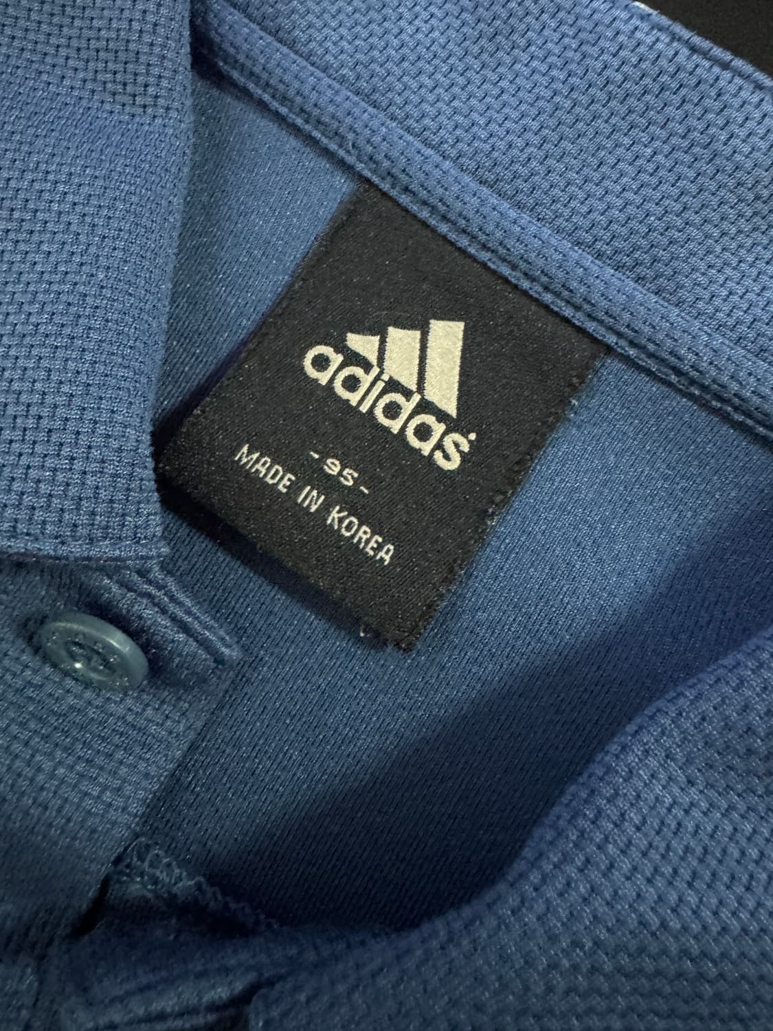 아디다스 올드스쿨 기능성 폴로 긴팔 카라 티셔츠 M 파스텔 네이비 상품이미지3