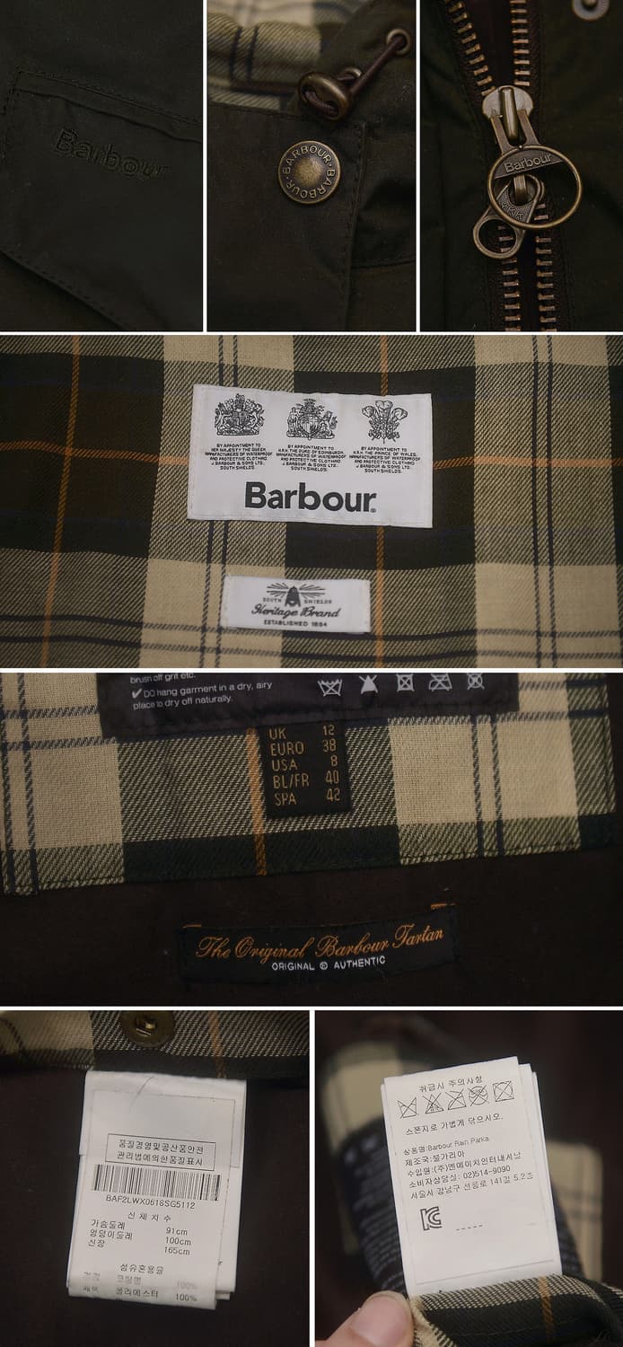 바버 토렌트 피쉬테일 후드 야상 왁스 자켓 (UK12 / EU38) 상품이미지10
