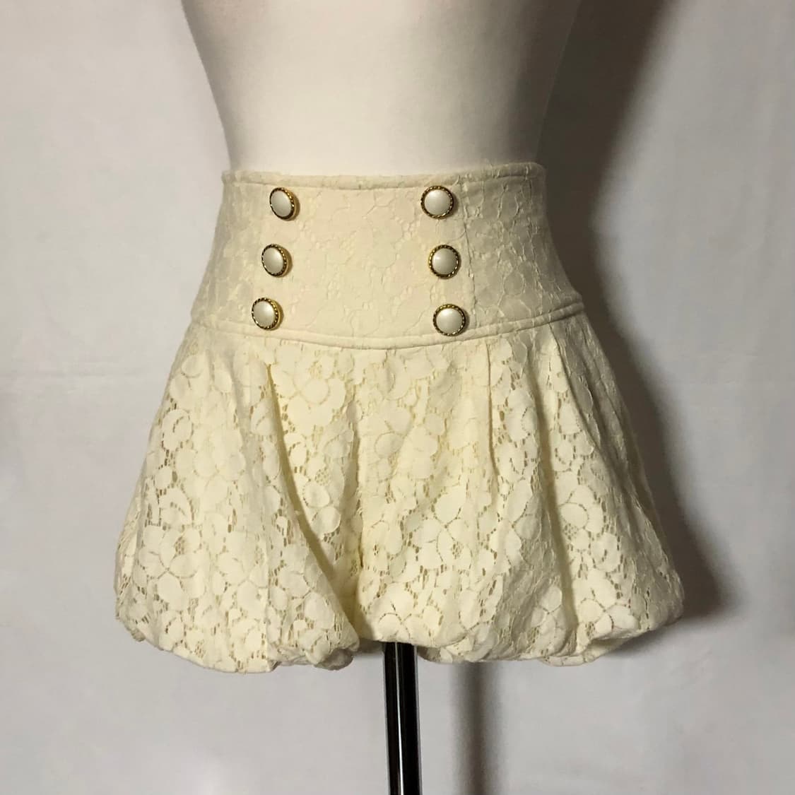 레이스 벌룬 큐롯 팬츠  아이보리 상품이미지5