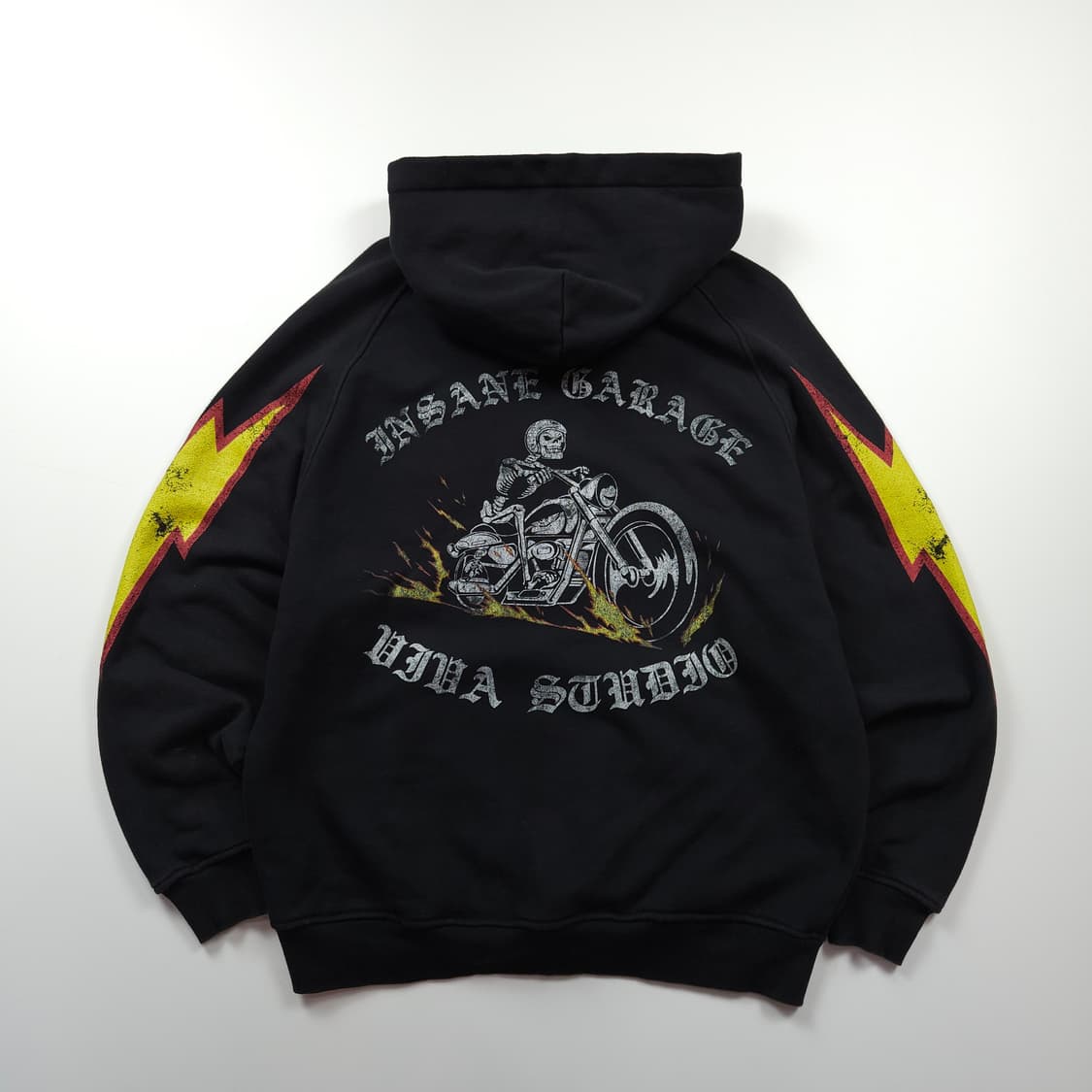 인세인개러지 헤비 코튼 박시핏 스컬 후드 티셔츠 (L) 상품이미지1