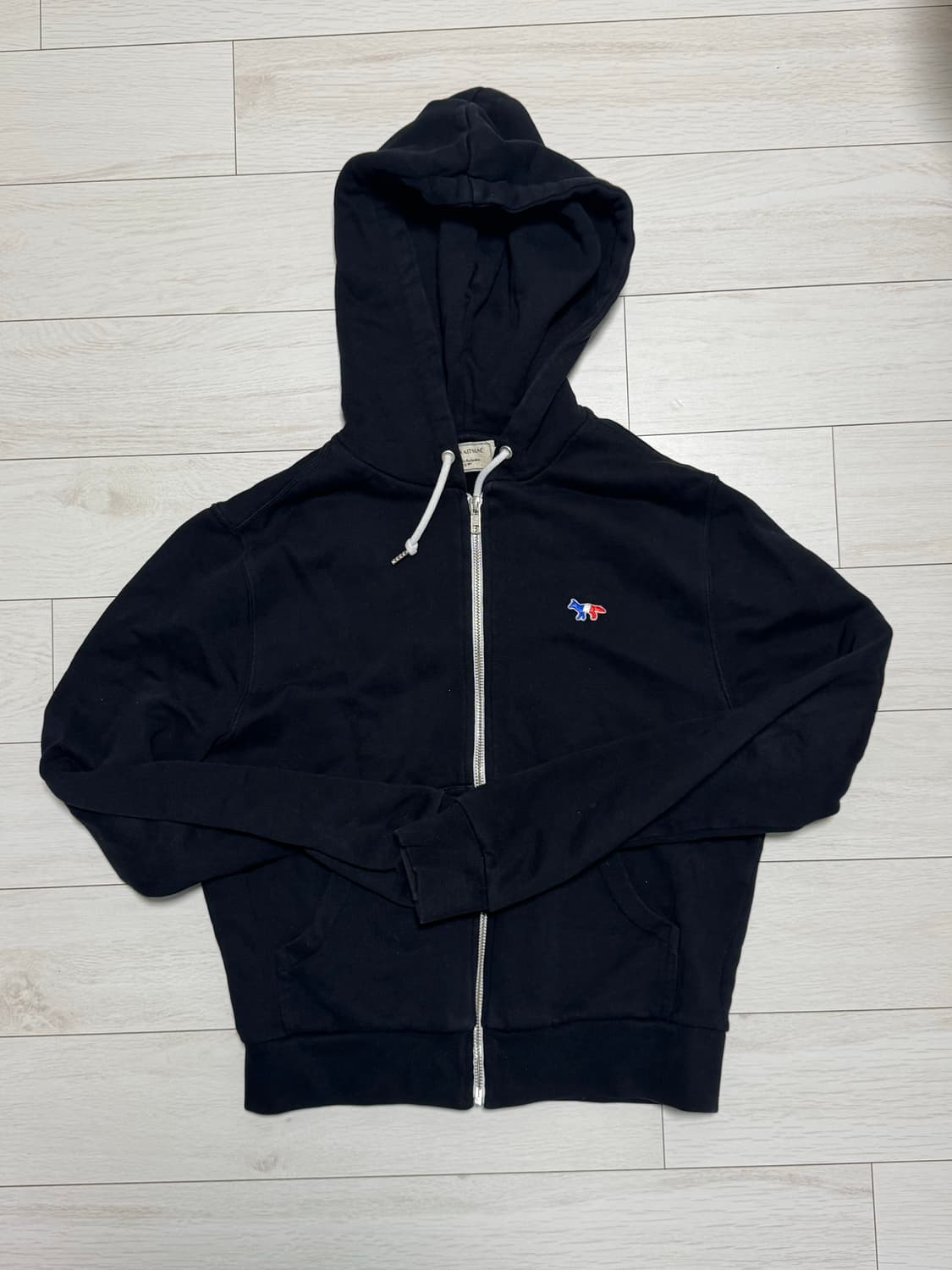 메종키츠네 블랙 후드집업 상품이미지1