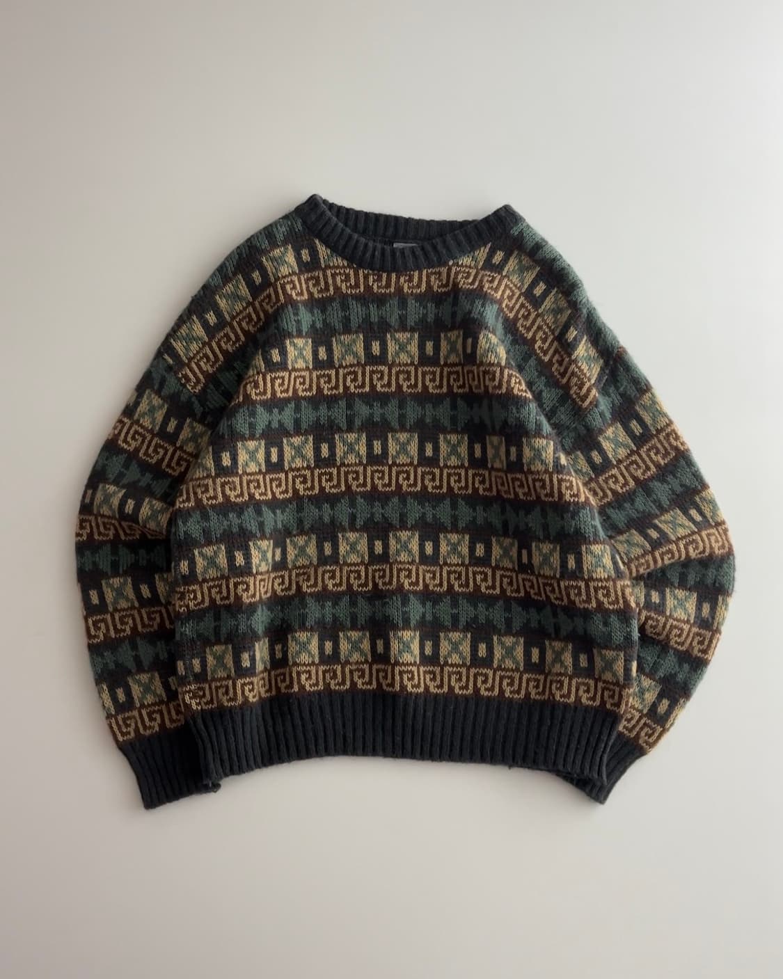 아이스웨어 아이슬란드 빈티지 패턴 울 니트 M 상품이미지1