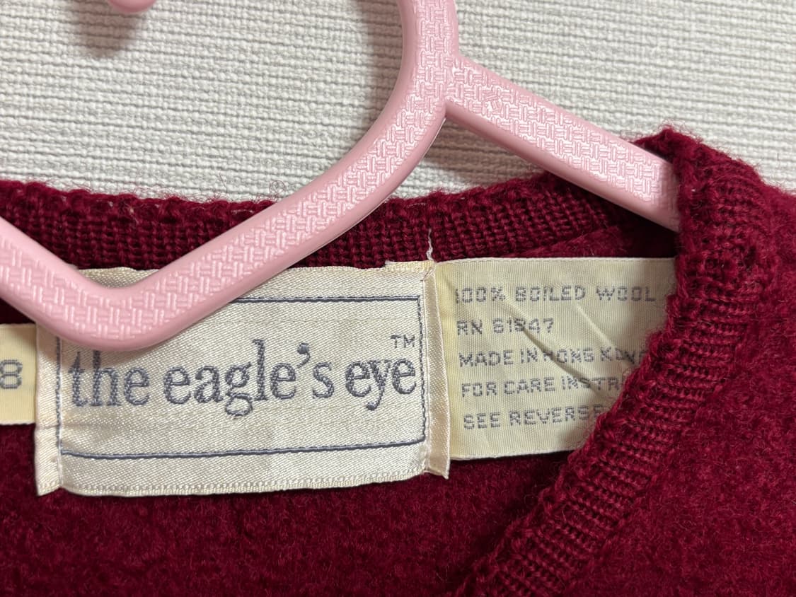 the eagle's eye 100% 레드 울 버튼 스웨터 가디건 자켓 상품이미지2