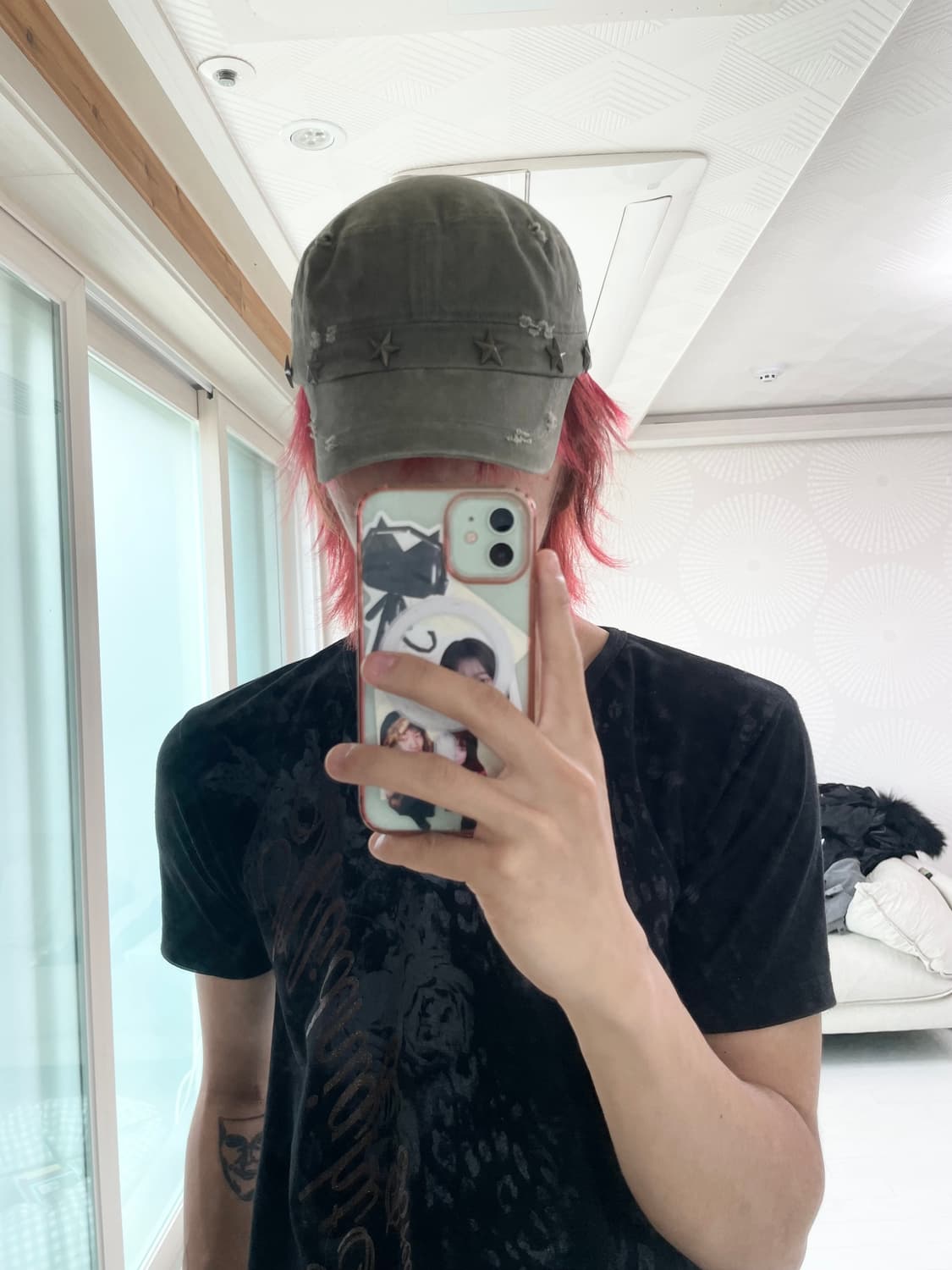 Khaki Grunge Star cap 상품이미지2