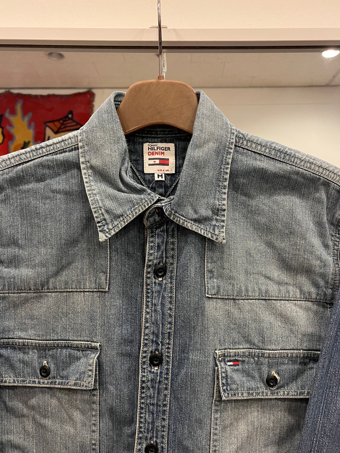 00s Tommy Hilfiger 타미힐피거 투포켓 데님 셔츠 상품이미지3