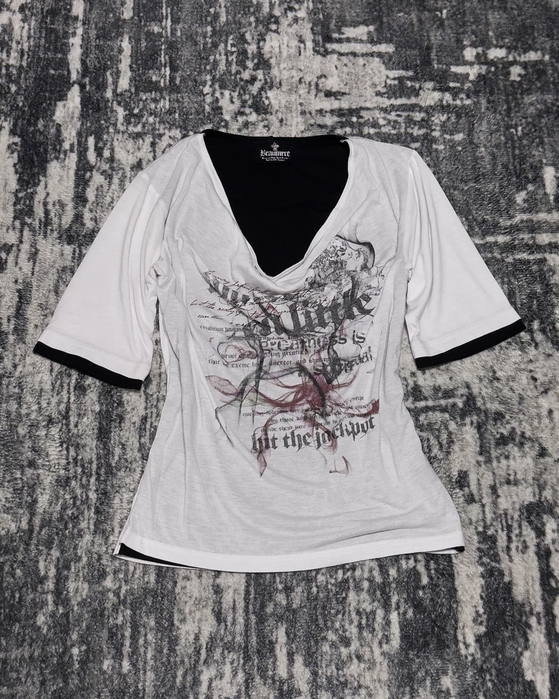 {Beaumere} Draped Layered tee  상품이미지3