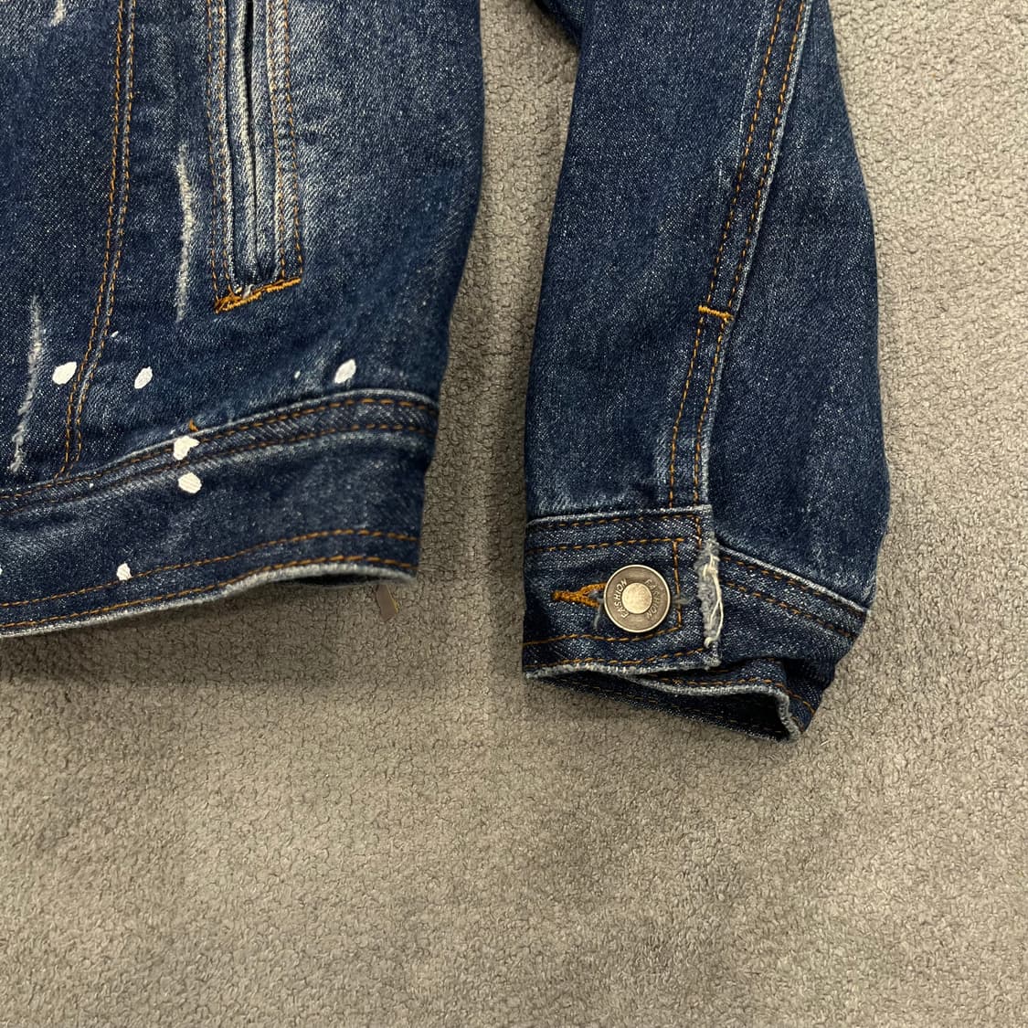 L 빈티지 데미지 워싱 데님 청자켓 상품이미지4