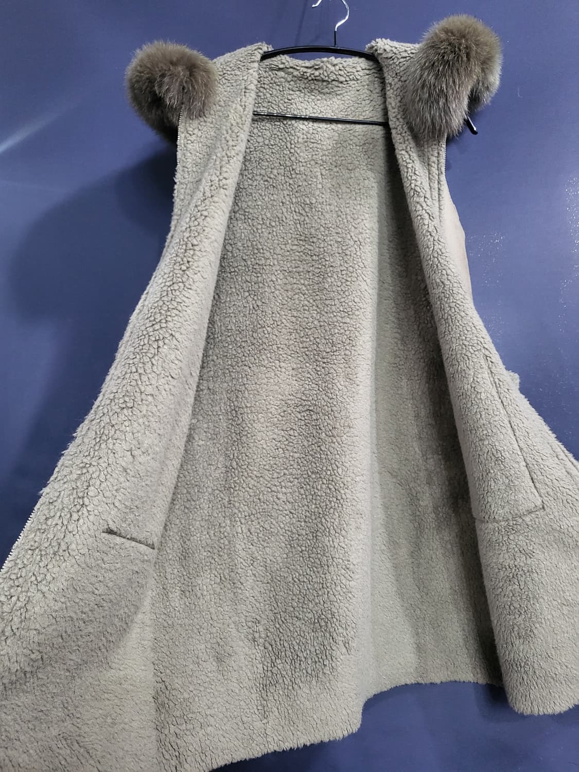 양모 폭스 베스트무스탕 상품이미지4