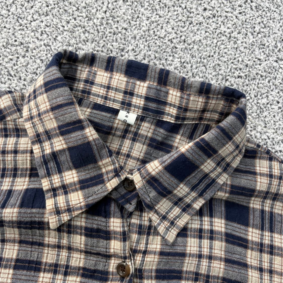 실측확인 KNOCK 체크 셔츠 남방 0310J 상품이미지2