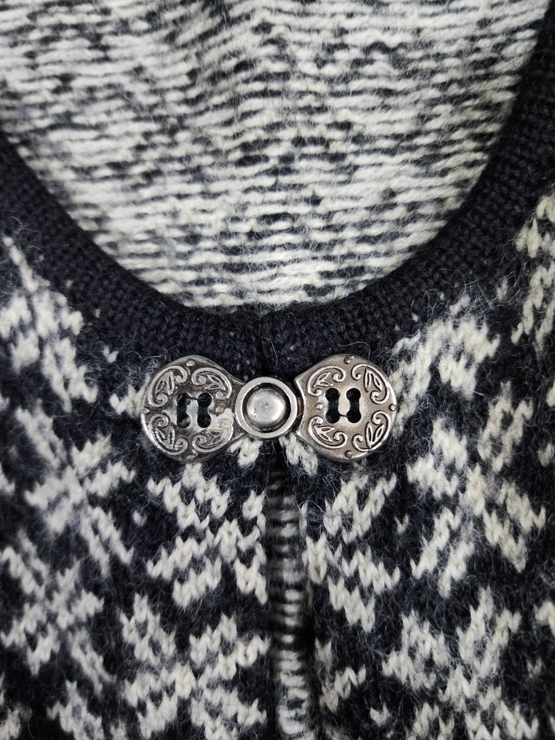 GAP 갭 90s 자카드 빈티지 메탈 버클 울 니트 베스트 조끼 L 상품이미지7