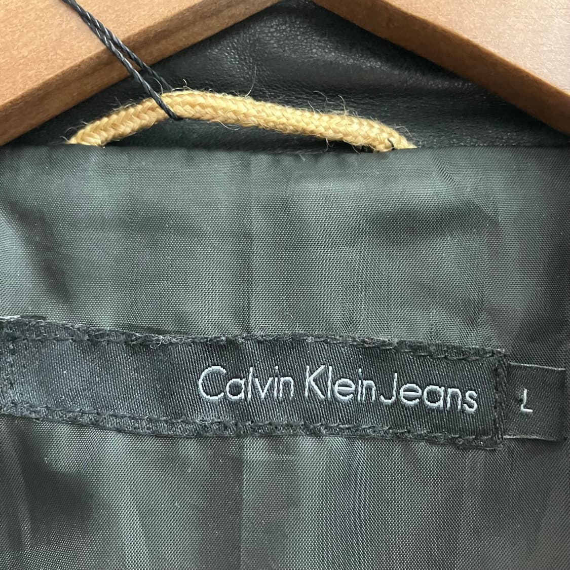 N254 ck 캘빈클라인 가죽 자켓 바이커 상품이미지3