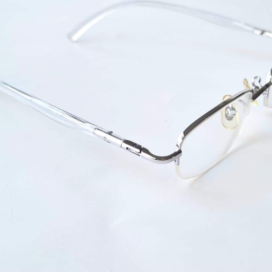 데드스탁 빈티지 실버 메탈 하프림 안경테 776 상품이미지7