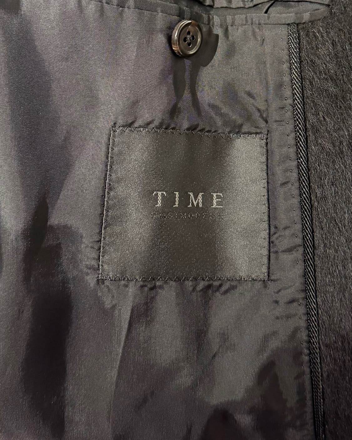 타임 포스트모던 블랙 베이비라마 울 롱 코트 상품이미지7