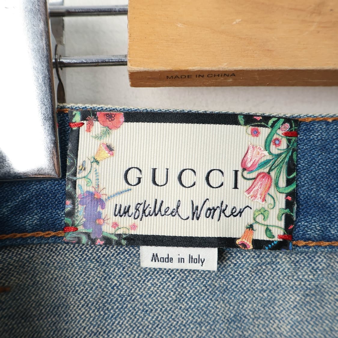 25/GUCCI 구찌 자수 데님 스커트 상품이미지6