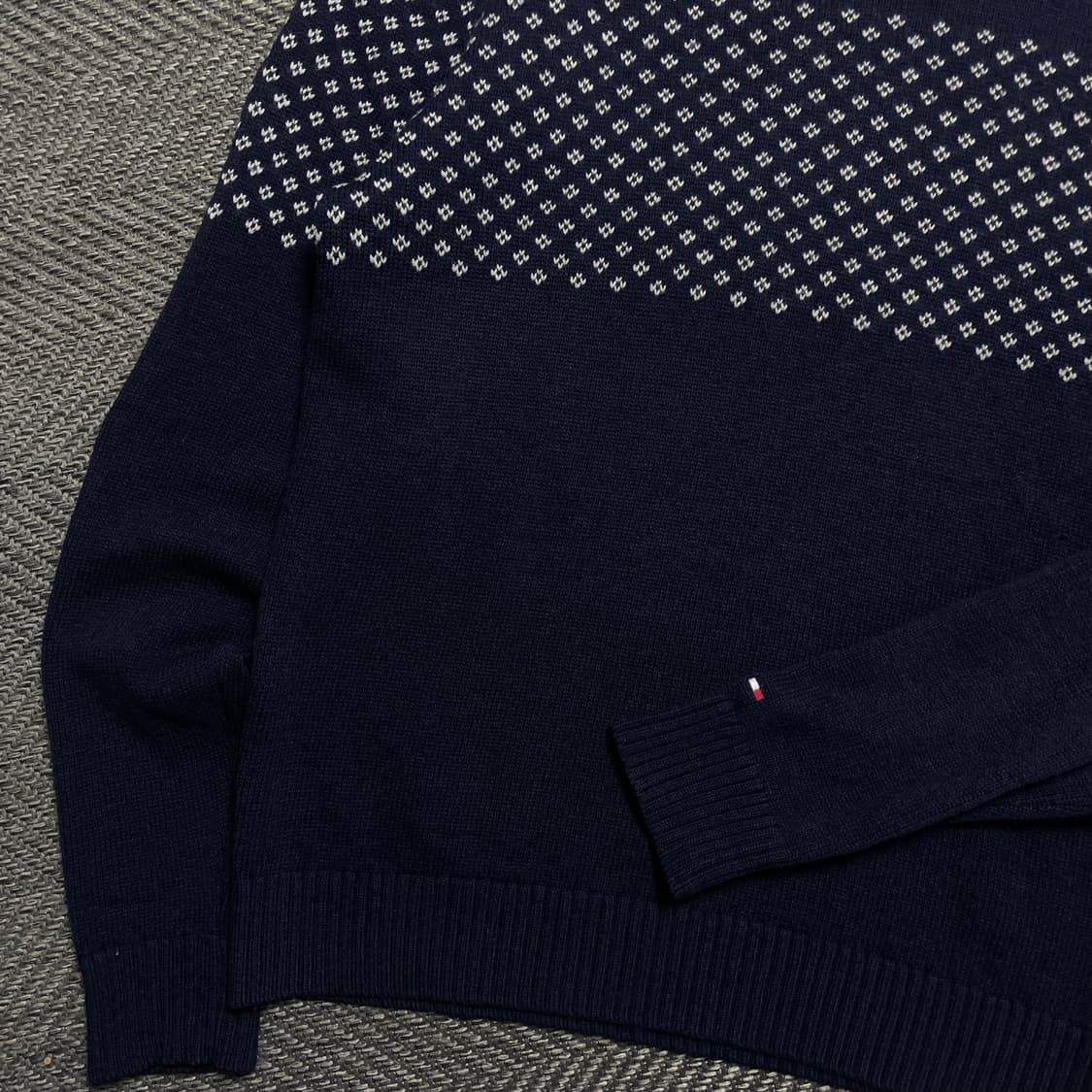 타미힐피거 패턴 라운드넥 니트 네이비o 5301 상품이미지5