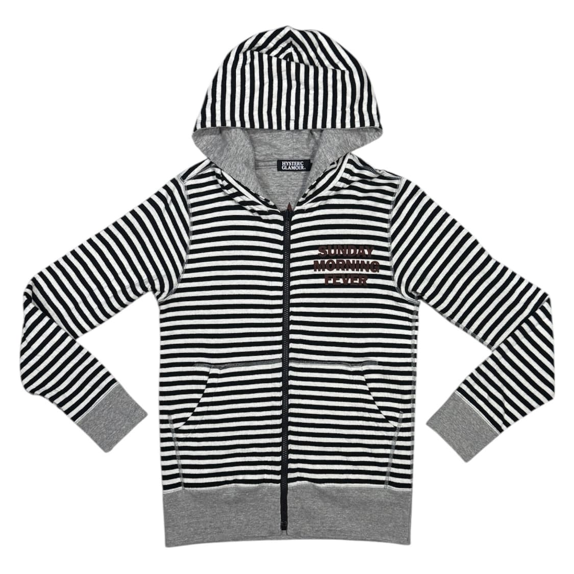 히스테릭 글래머 리버시블 스트라이프 히스걸 후드 집업 자켓 상품이미지3