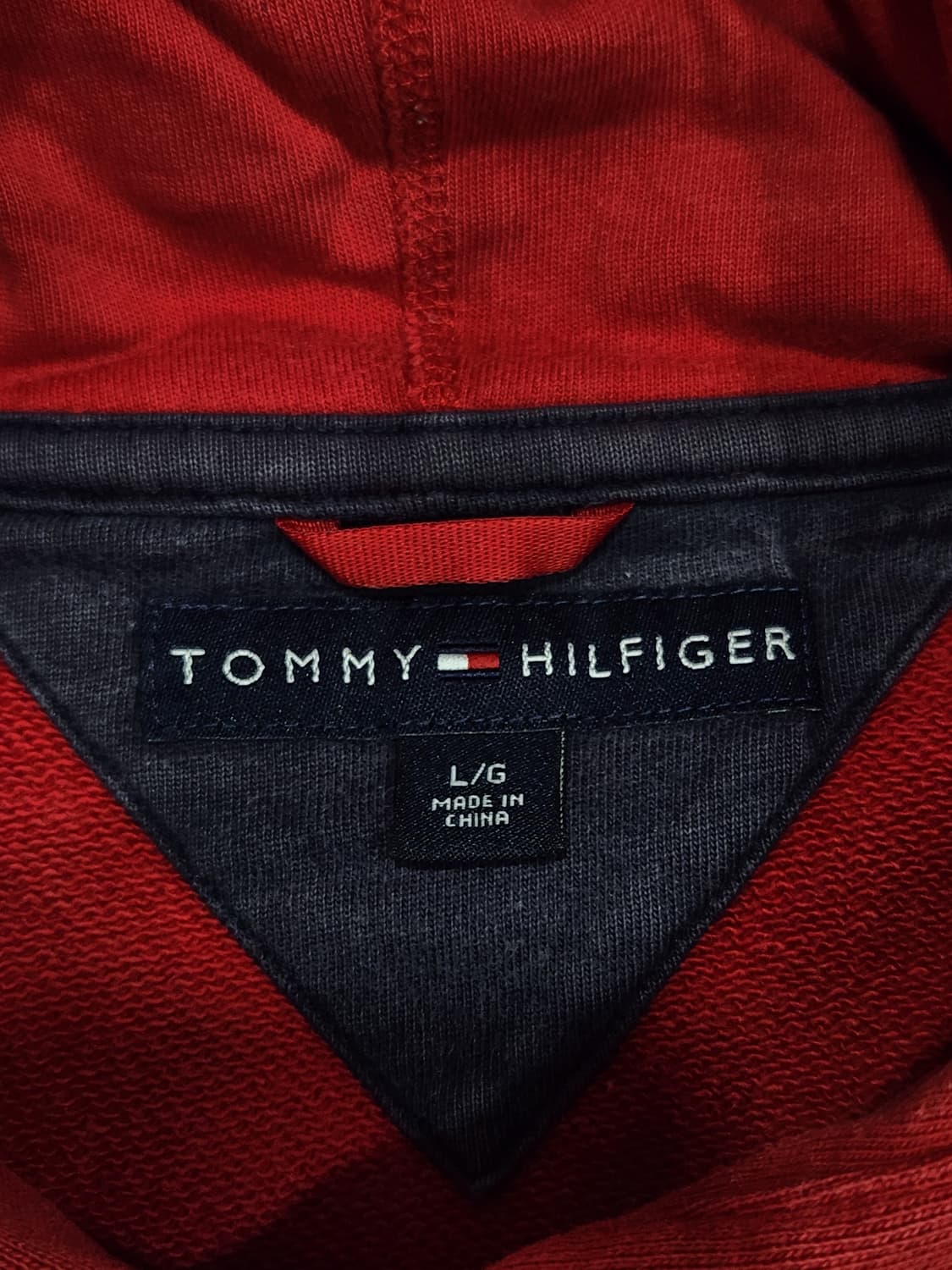타미힐피거 레드 빅로고 후드티 L 상품이미지4