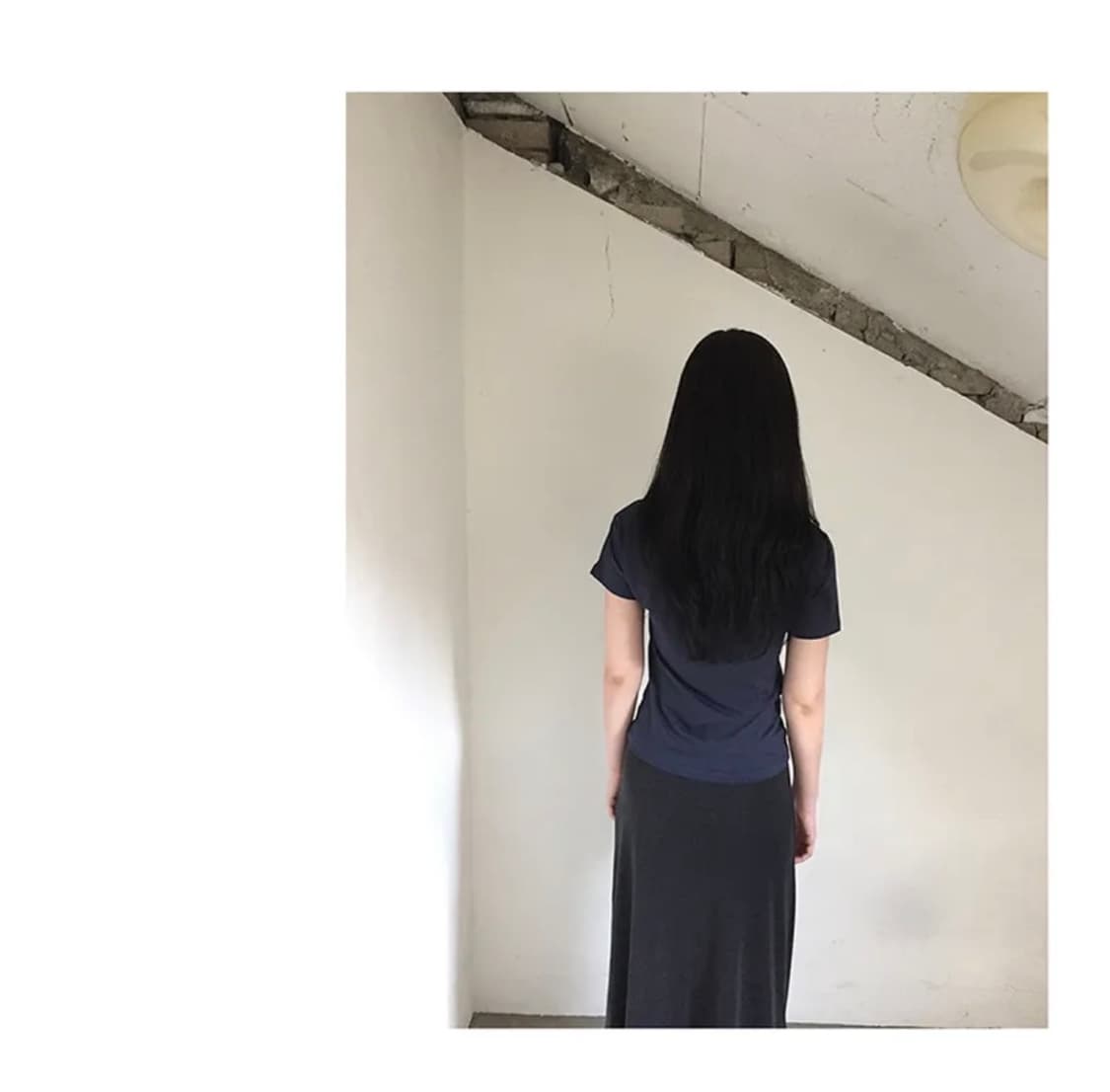 rihae asymmetric wave tee 반팔 상품이미지2