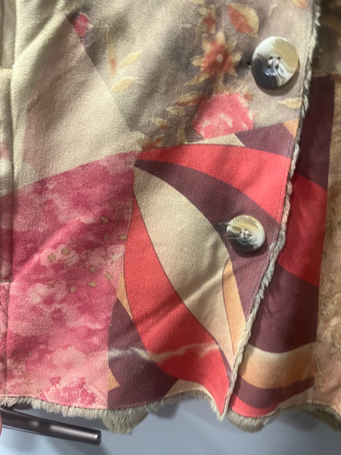 패치워크 오리엔탈 프린팅 무스탕 상품이미지7