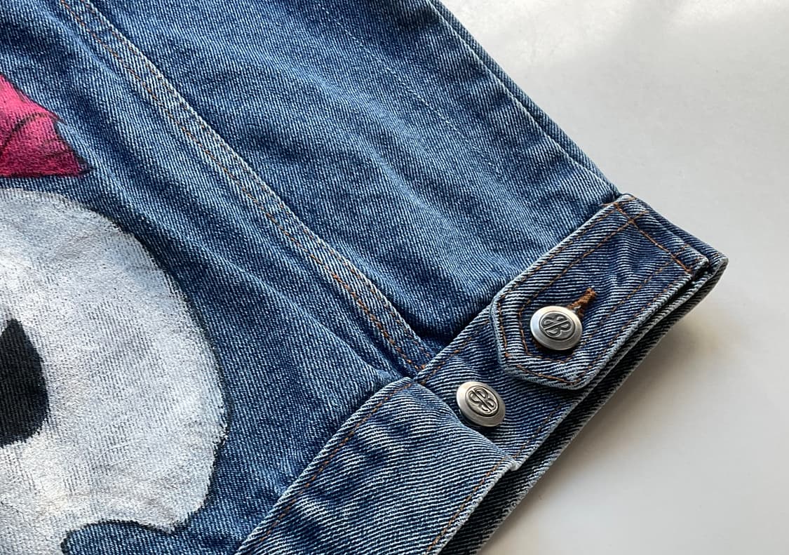 Bill Blass 핸드페인팅 커스텀 데님 베스트 M 상품이미지8