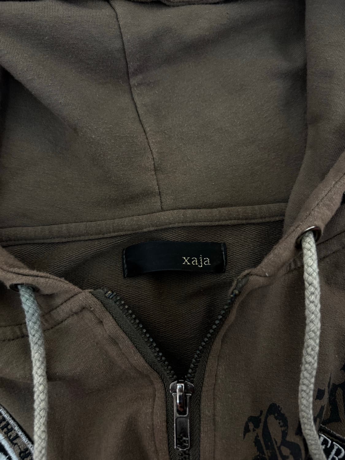 브라운 스터드 프린팅 투웨이 후드집업 상품이미지8