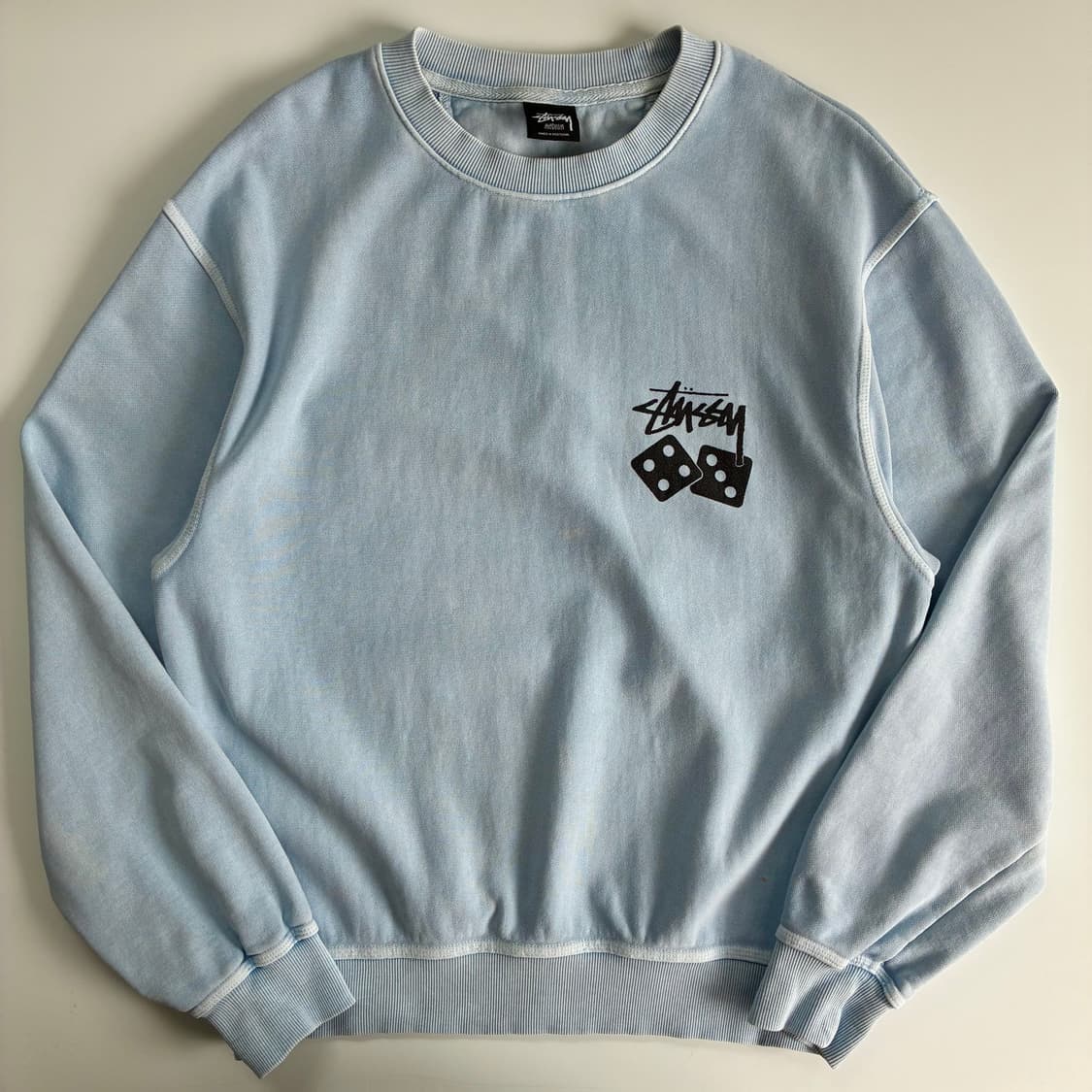 Stussy  스투시 블루 피그먼트 다이스 맨투맨 상품이미지2