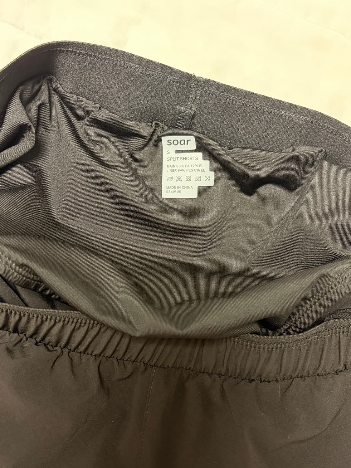 소어러닝 여성 스플릿 쇼츠 블랙 스몰 상품이미지3