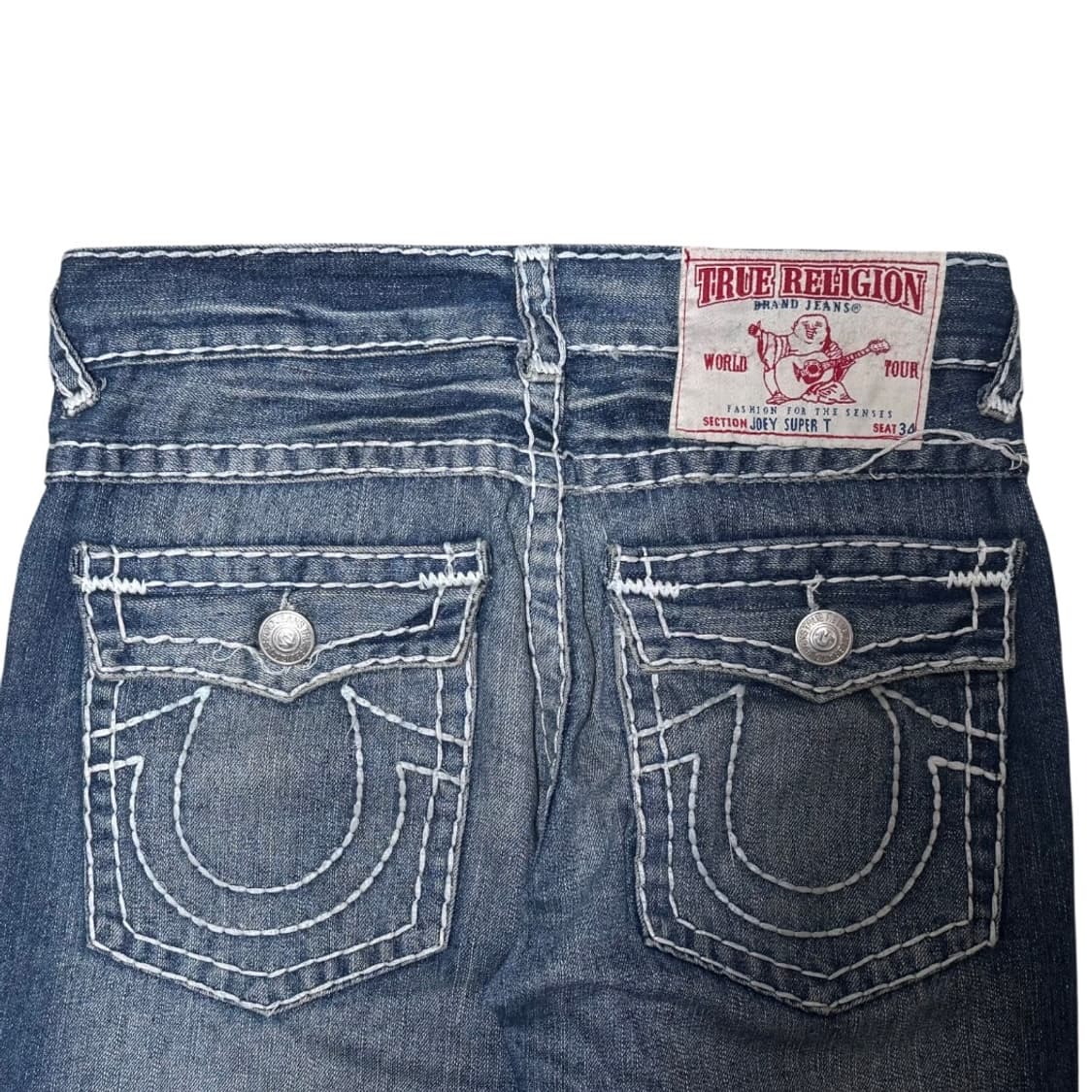 트루릴리전 조이 슈퍼티 스티치 세미 부츠컷 데님 팬츠 상품이미지10