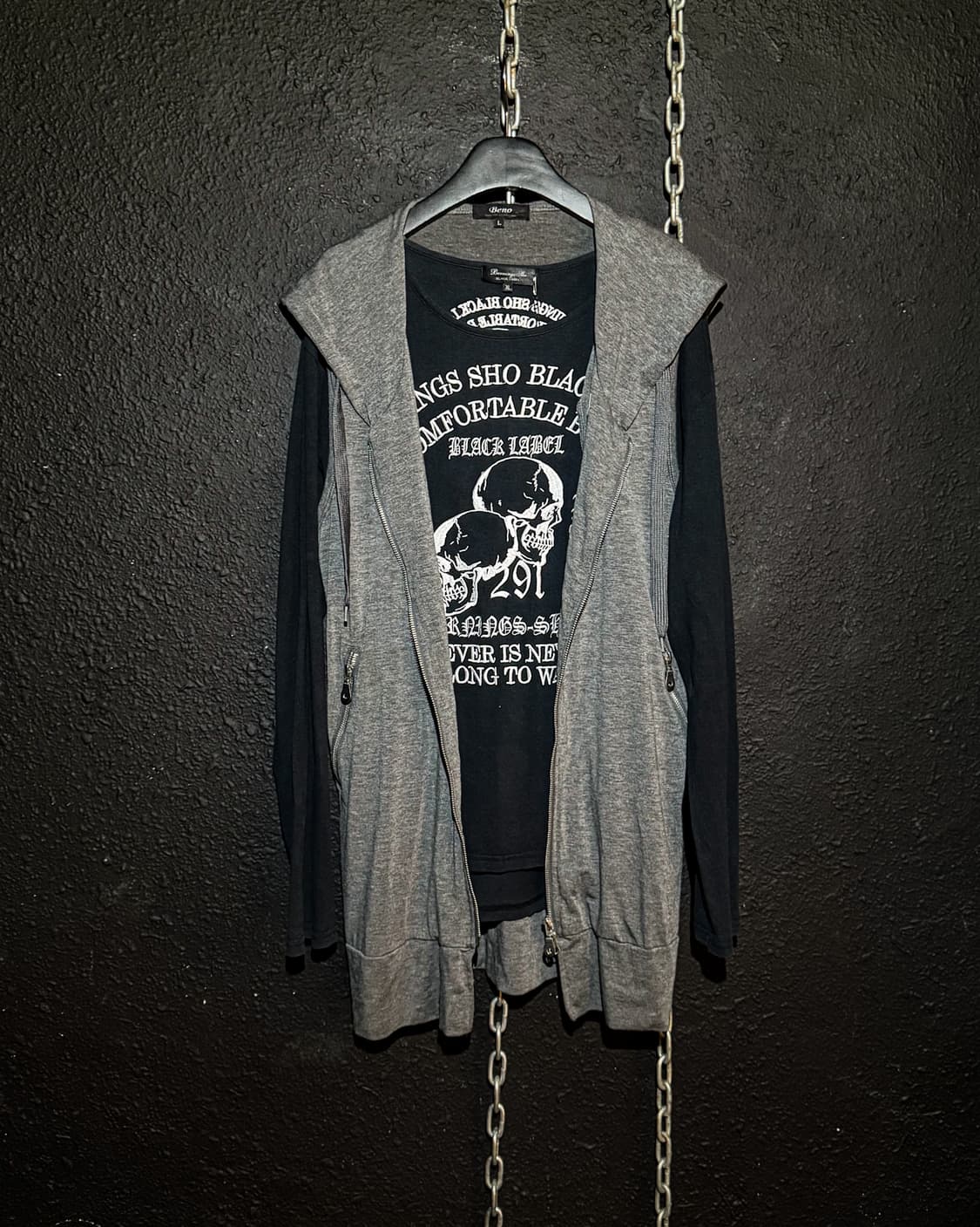 Sleeveless Hood Zip-up Vest   상품이미지1