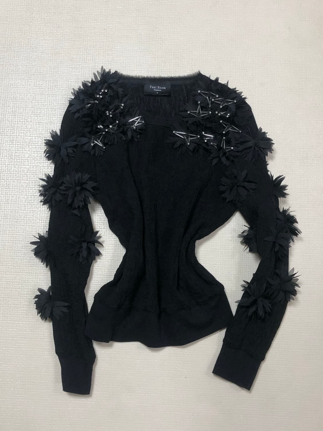 빈티지 블랙 펑크 디테일 탑 상품이미지9