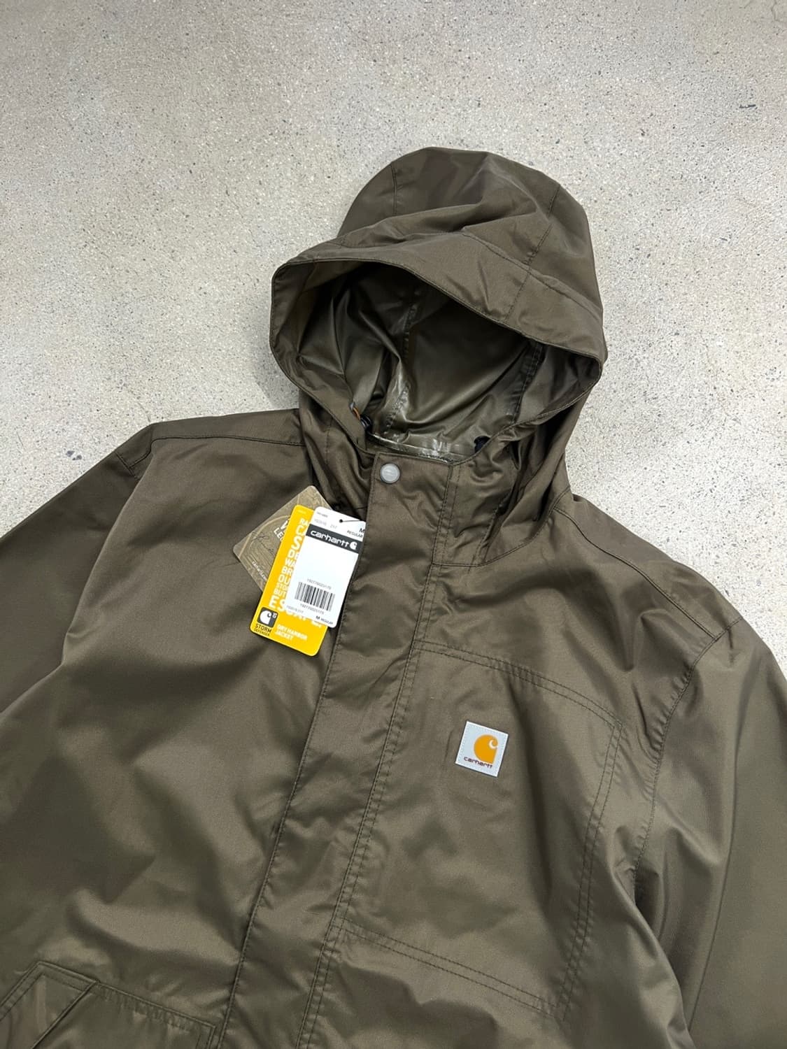 (새상품) 칼하트 카키 스톰디펜더 레인 자켓 상품이미지5