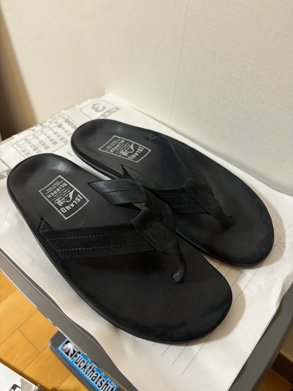 아일랜드 슬리퍼 블랙 스웨이드 us8 상품이미지2