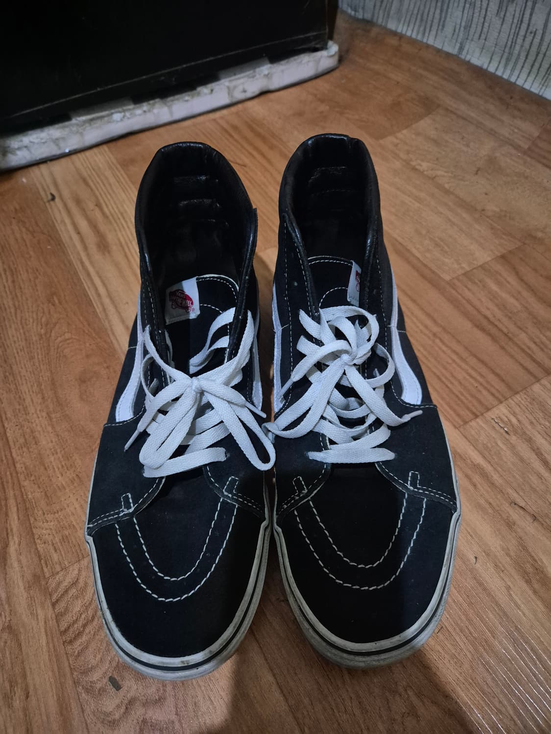 반스 스케이트 하이 블랙 화이트 295mm 상품이미지1