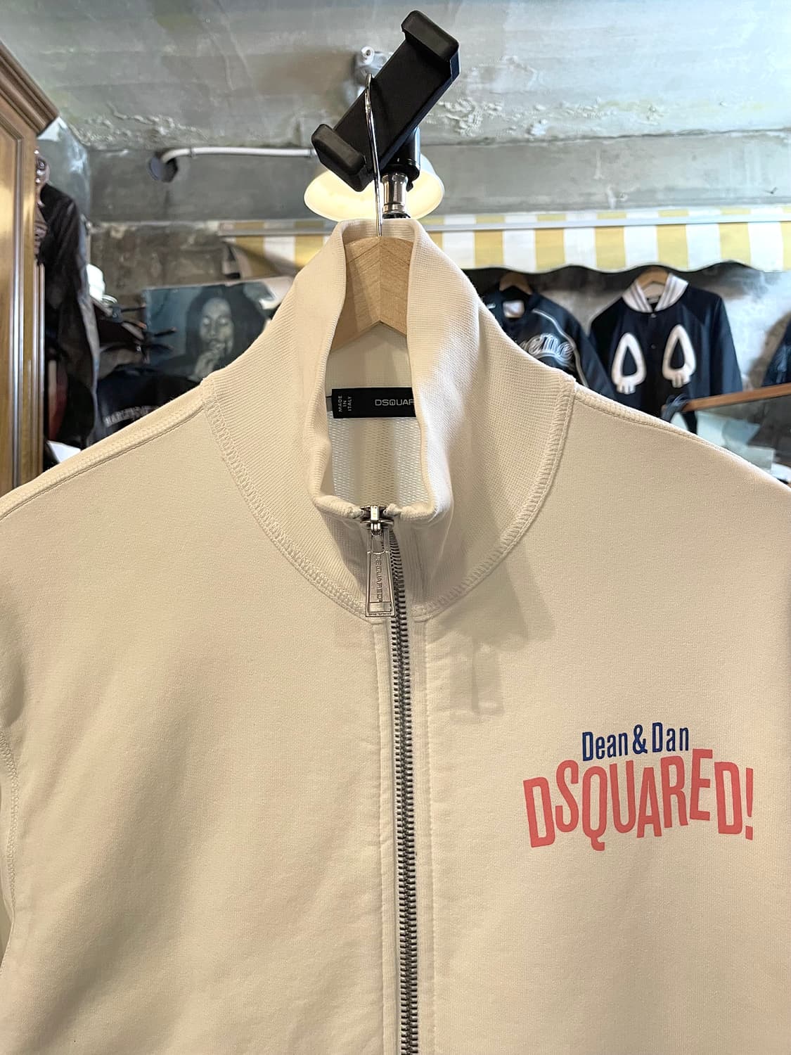 디스퀘어드2 프린팅 로고 2WAY 하이넥 코튼 집업 자켓 상품이미지2