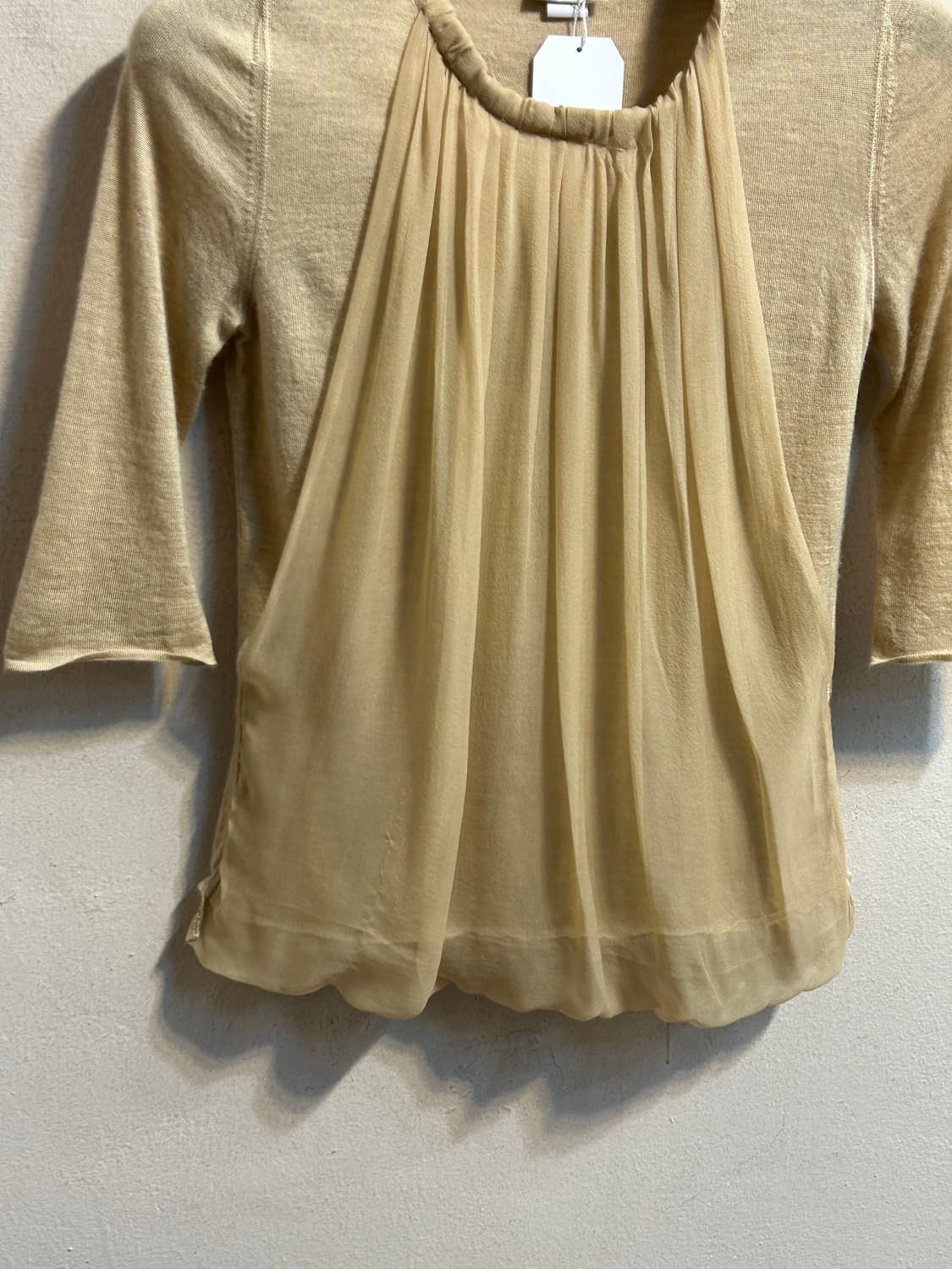 끌로에 실크 패널 캐시미어 니트 탑 상품이미지4