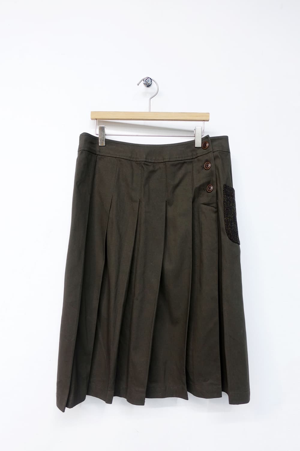 헤리스 트위드 플리츠 스커트 상품이미지6