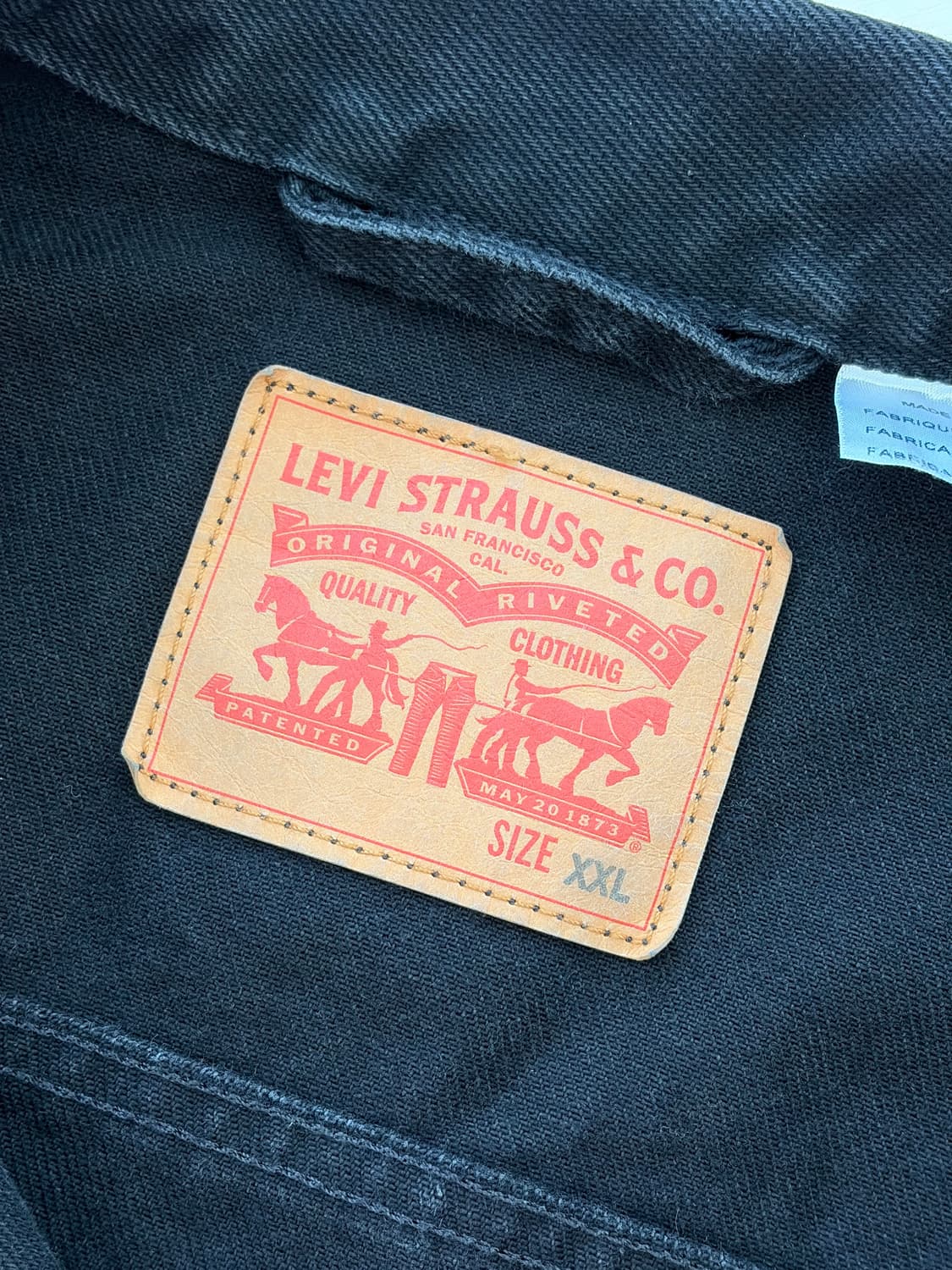 Levis 리바이스 데님 블랙 트러커 자켓 XXL (105)   상품이미지7