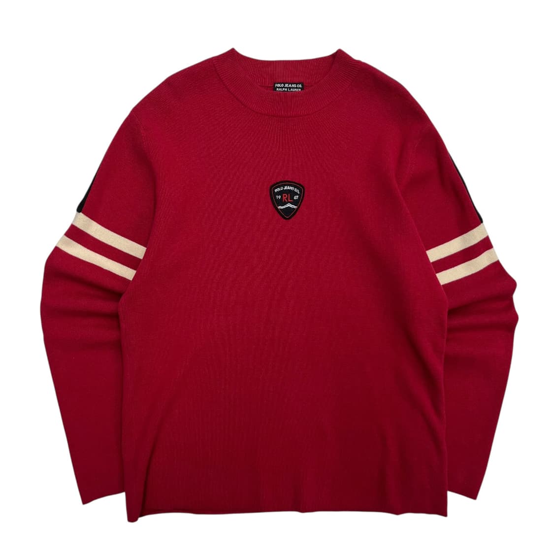 폴로 랄프로렌 패치로고 레드 니트 M 상품이미지3