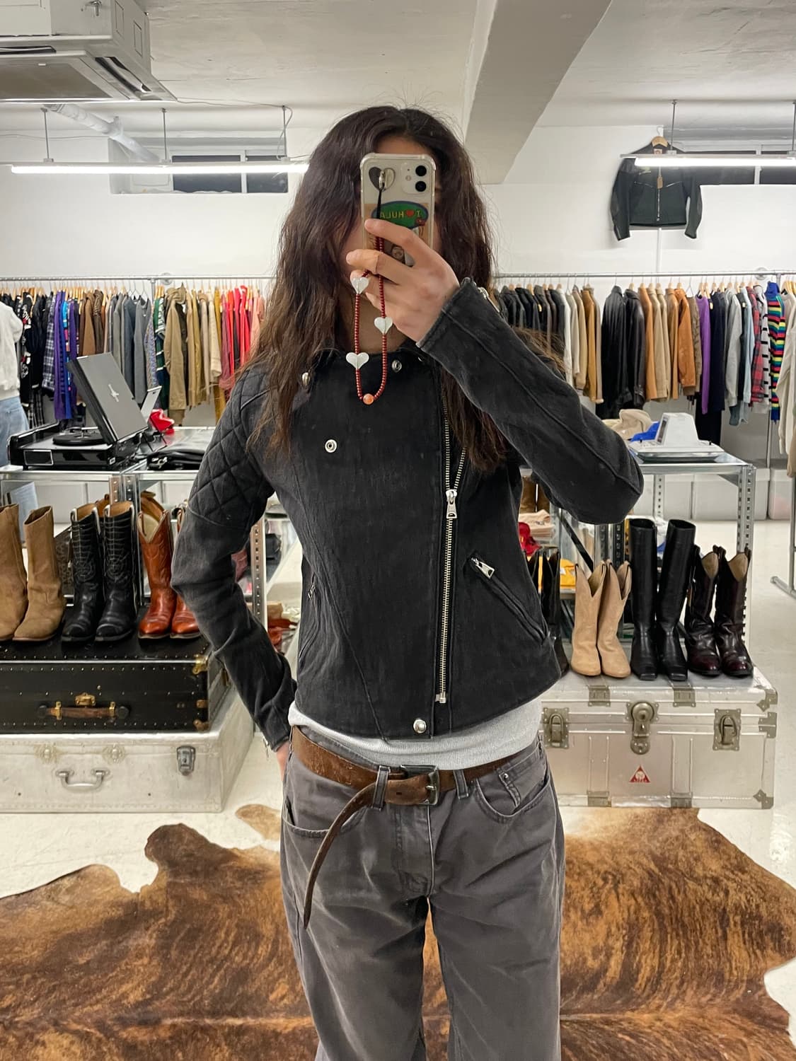 Y's python denim rider jacket 요지 파이톤 데님 상품이미지3