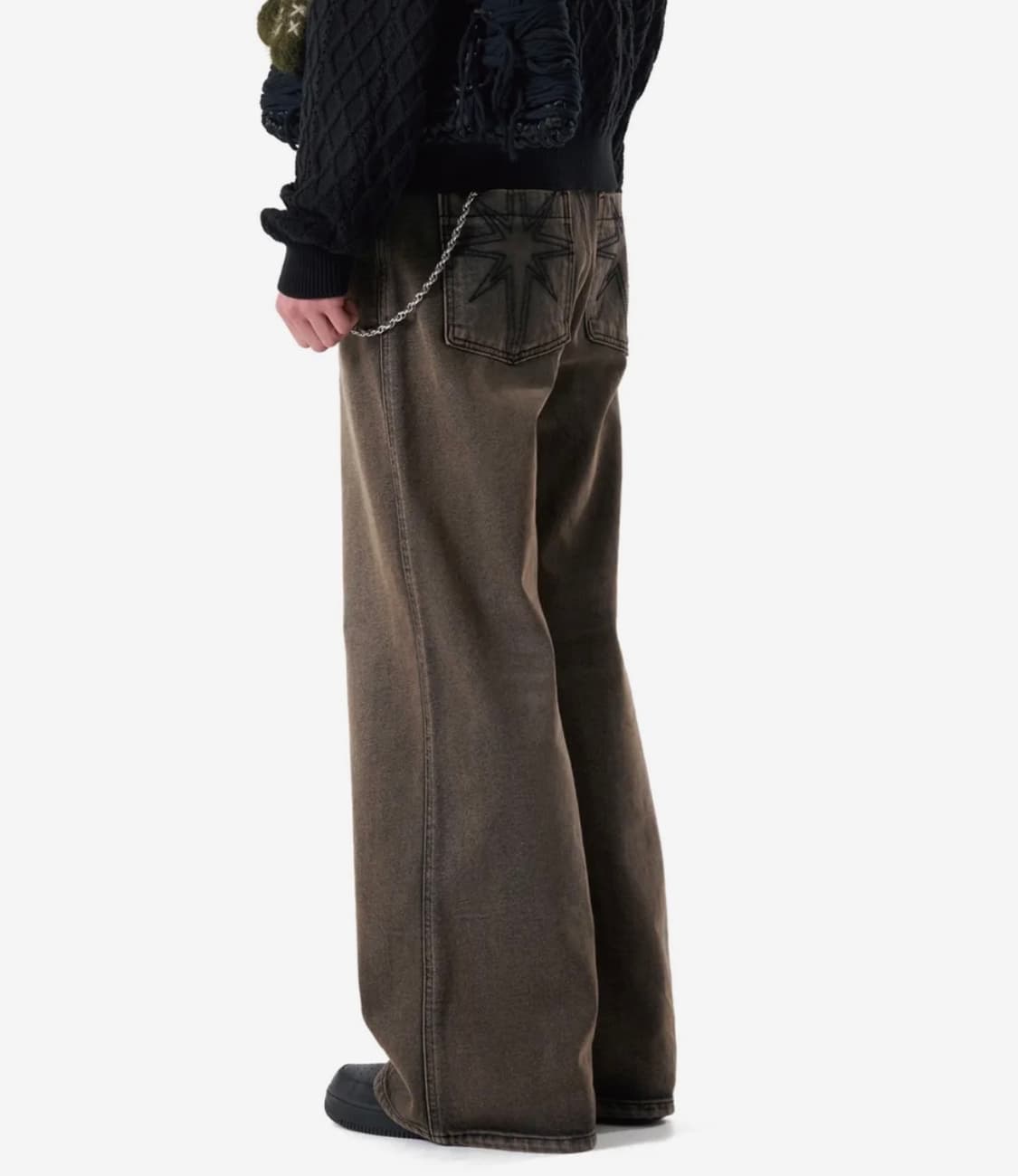 이우가마카라스 니들워크 데님 팬츠 1size 상품이미지4