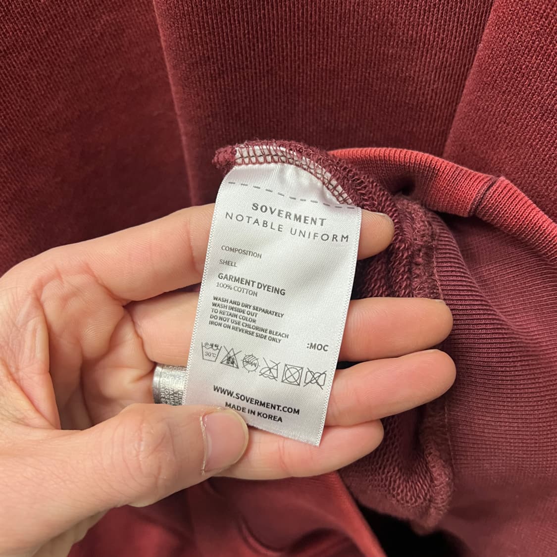 소버먼트 피그먼트 오버핏 헤비 맨투맨 XL 상품이미지4