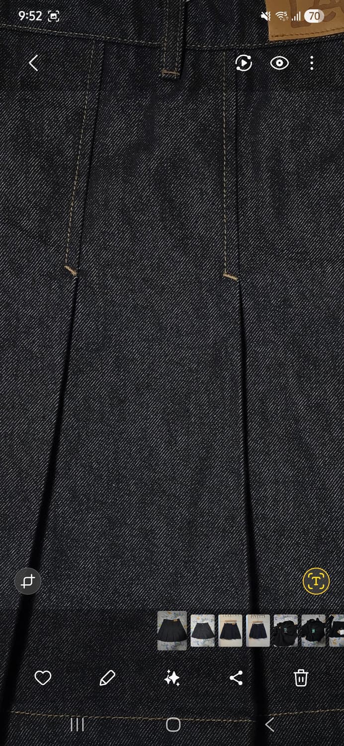 Lee 데님 플리츠 스커트 S 상품이미지7