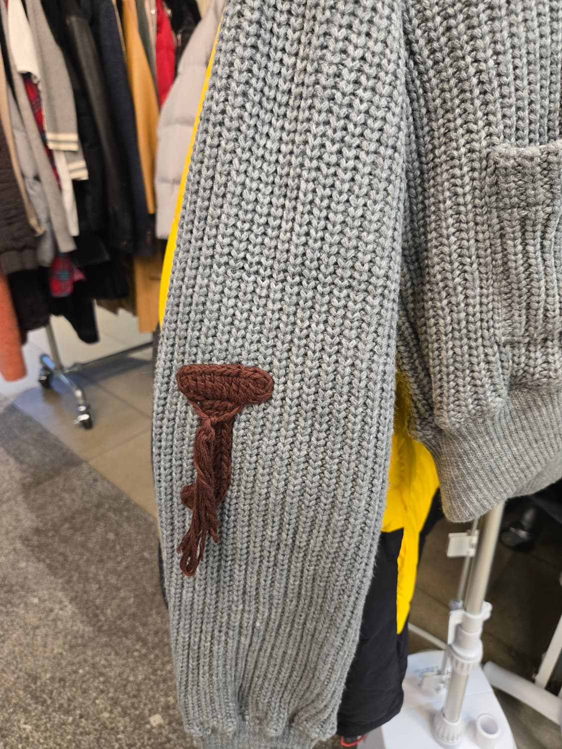 [쿨거환영] KIJUN 크로셰 니트 크롭 후드 집업 상품이미지3