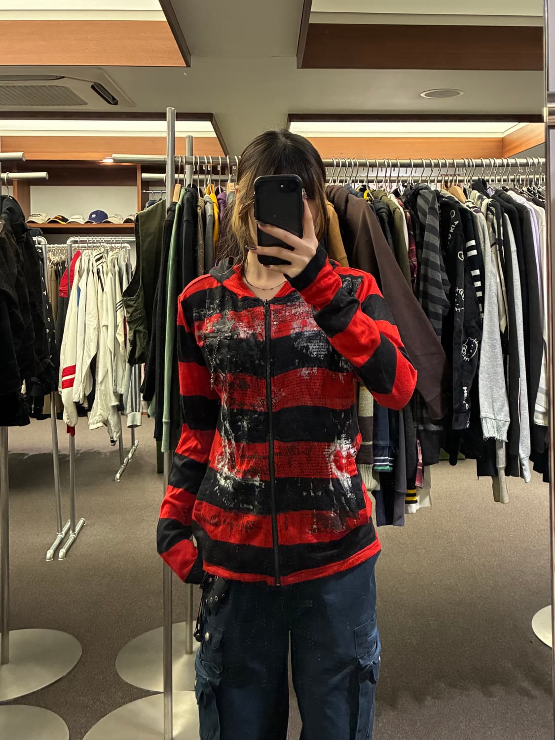 L)In the Attic 빈티지 여성 펑크 후드집업 상품이미지2